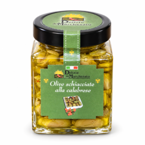 Vasetto di Olive Schiacciate in olio extravergine di oliva da 280 g Delizie del Marchesato