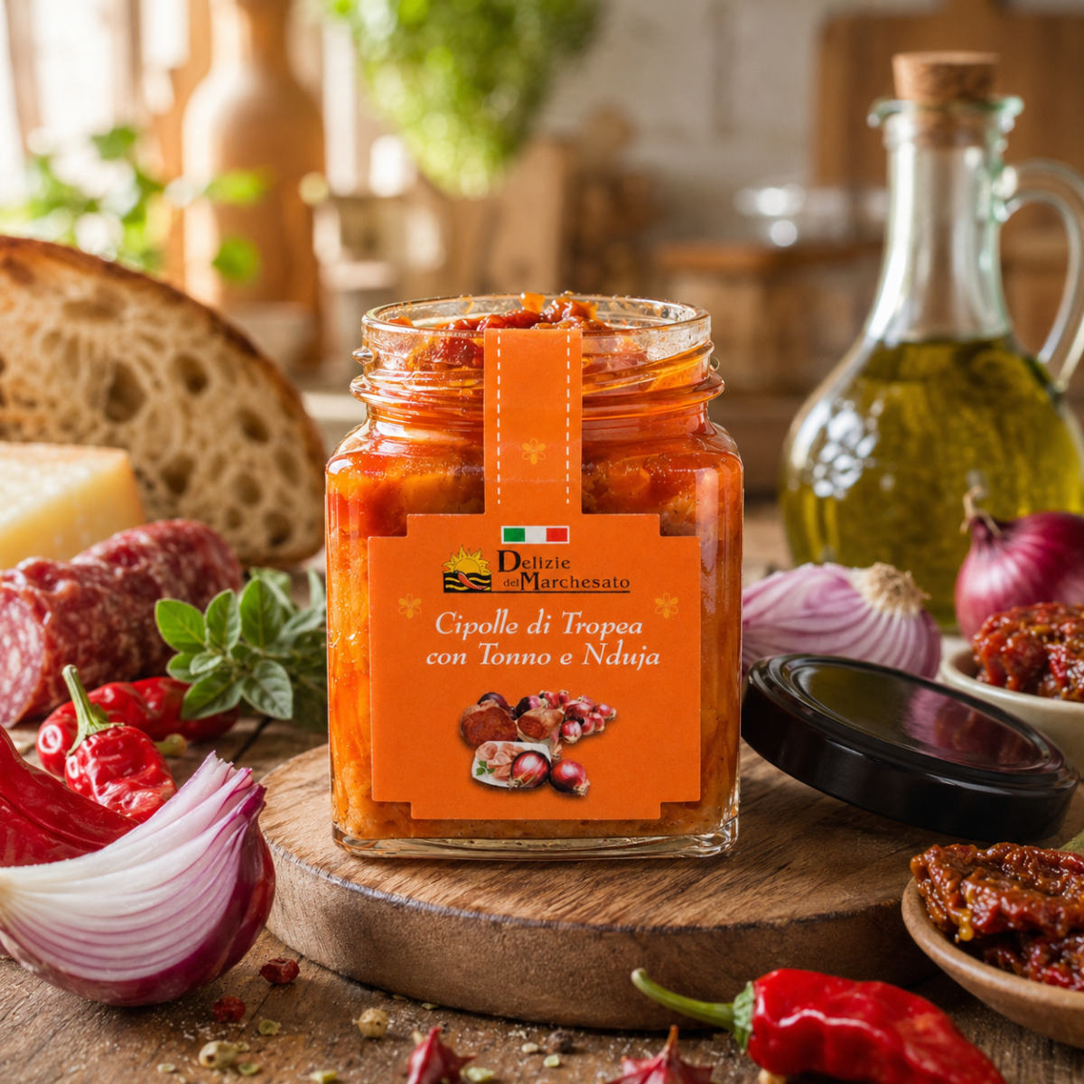 Vasetto di Cipolle di Tropea ripiene con tonno e ’Nduja Delizie del Marchesato