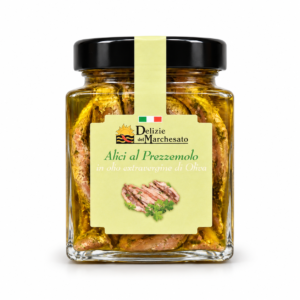Vasetto di Alici al Prezzemolo in olio extravergine di oliva da 280 g Delizie del Marchesato