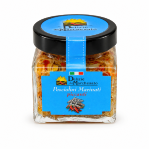 Vasetto di Pesciolini Marinati Piccanti con pesce ghiaccio e peperoncino Delizie del Marchesato