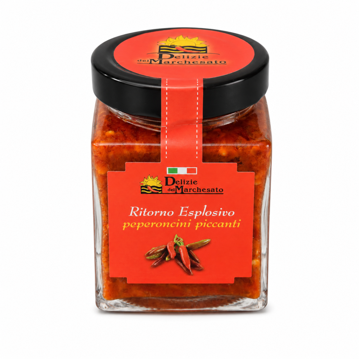Vasetto Ritorno Esplosivo crema piccantissima calabrese con peperoni piccanti Delizie del Marchesato