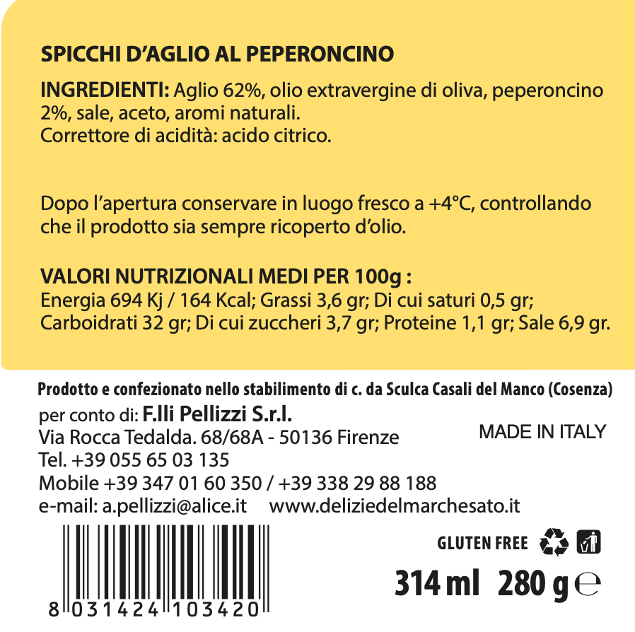 Aglio Sott'olio Peperoncino